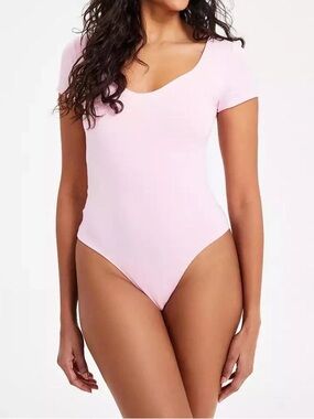 BAR III Sweetheart Neck Short Sleeve Bodysuit NWT